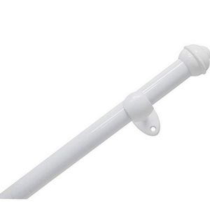 Kit Varão Pratiko Pro Cromado com 2 Suporte Branco Bella Arte
