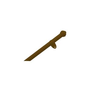 Kit Varão Pratiko 28 Mm 1,5 M Ouro Velho Com 2 Suportes Bella Arte