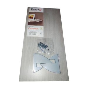 Prateleira Concept Concreto 1,5x20x80 Cm Com Suporte Pratk