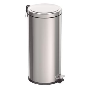 Lixeira Inox com Pedal Redonda 30 Litros Tramontina