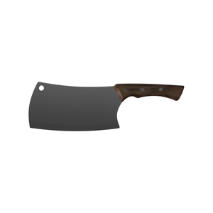 Cutelo Para Churrasco Black com Lâmina de Aço Inox Escurecido e Cabo de Madeira 7" Tramontina