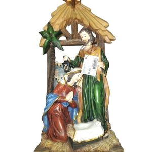 Sagrada Família 37,5 Cm Enfeite De Natal Flor Arte