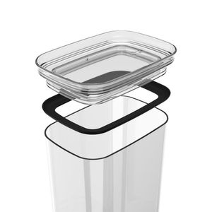 Pote Hermético Organizador Block Retangular 2,3 Litros Natural OU