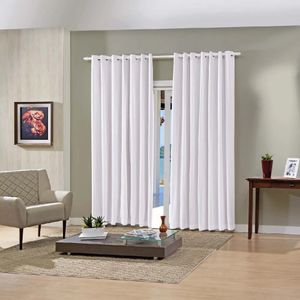Cortina Pratika Lisa Slim Branco 3,00x2,50m Bella Janela