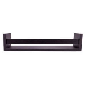 Prateleira Revisteiro Preto 10x10x45 Cm Pratk