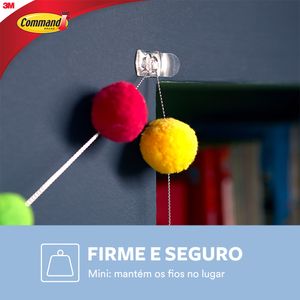 Mini Suporte Organizador De Fios Command Transparente 3M