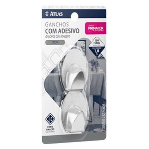 Gancho Inox Com Adesivo 2 Peças Primafer
