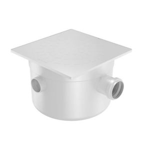 Caixa Sifonada Quadrada Branco 250x172x50 Mm Fortlev