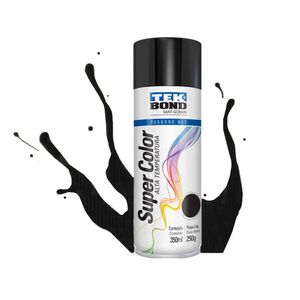 Tinta Spray Alta Temperatura Preto 350Ml Tekbond
