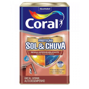 Resina Impermeabilizante de Proteção Sol & Chuva Telha Latão 18 Litros Coral