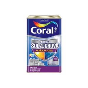 Tinta Acrílica Fosca Sol e Chuva Branco Latão 18 Litros Coral