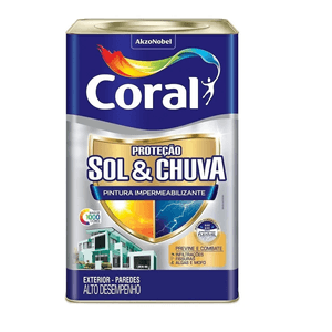 Tinta Acrílica Impermeabilizante Sol e Chuva Latão 18 Litros Coral