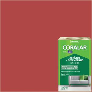Tinta Acrílica Coralar Fosca Rubi Latão 18 Litros Coral