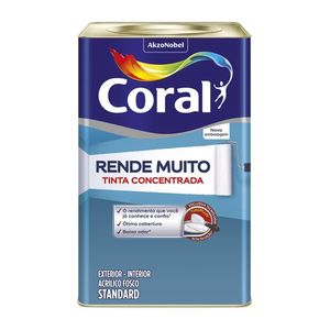 Tinta Rende Muito Fosca Branco Gelo Latão 16 Litros Coral