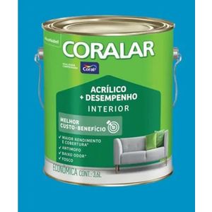Tinta Acrílica Coralar Fosca Oceano Galão 3,6 Litros Coral