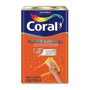 Tinta Eggshel Branco Neve Super Lavável Latão 18 Litros Coral