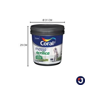 Massa Acrílica Balde 25 Kg Coral