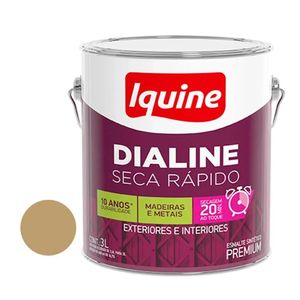 Tinta Esmalte Dialine Secagem Rápida Dourada 3 Litros Iquine