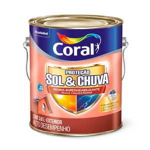 Resina Impermeabilizante Sol&Chuva Ceramic Ônix 3,6L Coral