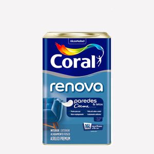 Tinta Renova Paredes Branco Fosco 16 litros Coral