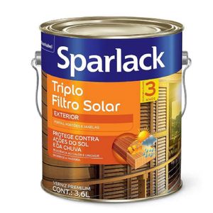 Verniz Triplo Filtro Solar Brilhante Natural Galão 3,6 Litros Sparlack Coral