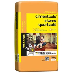 Argamassa Cimentcola para Uso Interno ACI 20 kg Cinza Quartzolit