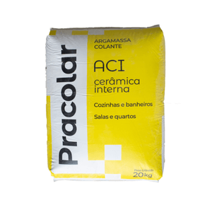 Argamassa Colante ACI Cerâmica Interna 20 Kg Cinza Pracolar