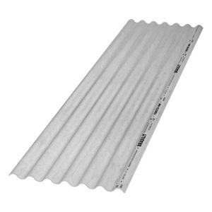 Telha Residencial Ondulada 5 Mm de Fibrocimento 244 x110 cm Cinza Brasilit