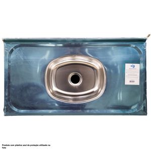 Pia Inox Sem Válvula Concretada  1 M +LU