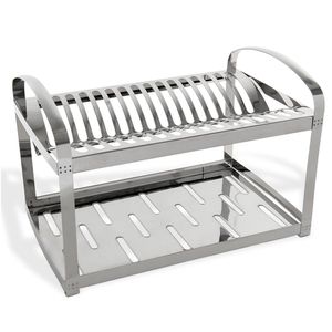 Escorredor 12 Pratos Com Porta Talheres Inox