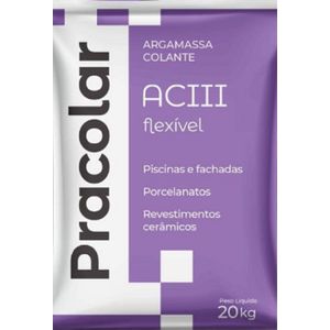Argamassa Colante ACIII Flexível 20 Kg Cinza Pracolar