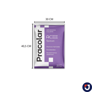 Argamassa Colante ACIII Flexível 20 Kg Cinza Pracolar