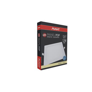 Painel Led De Embutir Quadrado 17 Cm 12W 4000K Bivolt Avant