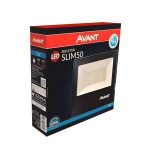 Refletor Led Slim 50W Azul Bivolt Avant