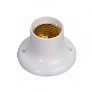 Bocal Fixo de Lampâda E27 150W 250V Branco Ilumi