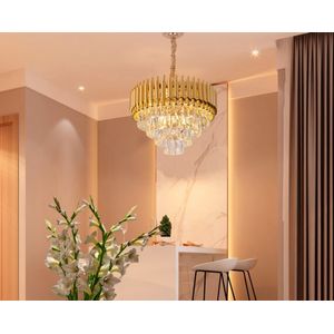 Lustre Bivolt Âmbar LTR-009D 8XE14 Nitrolux