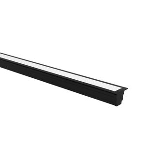 Perfil Embutir Para Fita Led 12 Mm 2 Metros Preto Taschibra
