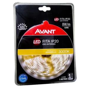 Fita Led 8W/M 3000K 5 Metros Com Drive Avant