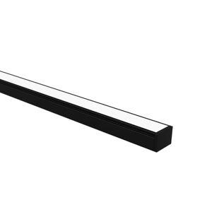 Perfil Sobrepor Para Fita Led 17 Mm 2 Metros Preto Taschibra