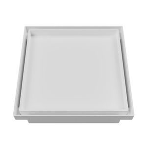 Ralo Oculto Quadrado Universal 10 Cm Branco Astra