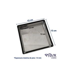 Ralo Oculto Duplo Inox 15x15 Cm Flvx Hidro