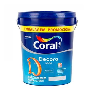 Tinta Acrílica Decora Acabamento Seda Branco 20 Litros Coral