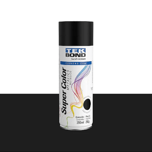 Tinta Spray Metálico Preto 350 Ml Tekbond