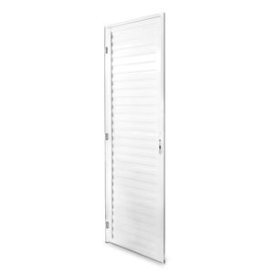 Porta de Alumínio White Veneziana 210x60 Cm Lado Direito Quality/Prime
