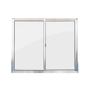 Janela De Aluminío Natural 2 Folhas 100x120 Cm (AXL) Com Vidro Liso Quality/Prime
