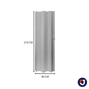 Porta Sanfonada PVC Cinza 0,80x2,10 M (LxA) Novaforma