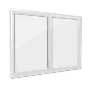 Janela De Alumínio 2 Folhas A100xL150 Cm (AXL) White Com Vidro Liso Quality/Prime