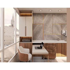 Porcelanato Marmo Gris Polido 80x160 Cm 2,56 M² Eliane