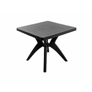 Mesa Quadrada Nature Preta Forte Plástico