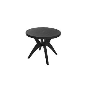 Mesa Redonda Deluxe Preta Forte Plástico